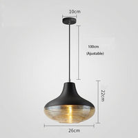 Suspension à LED en verre Dolce Chic
