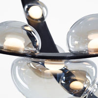 Lustre Luna en verre et métal, design moderne