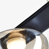 Lustre Luna en verre et métal, design moderne