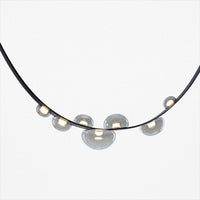 Lustre Luna en verre et métal, design moderne