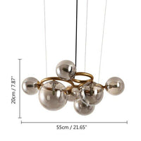 Lustre à LED en verre pour salle à manger