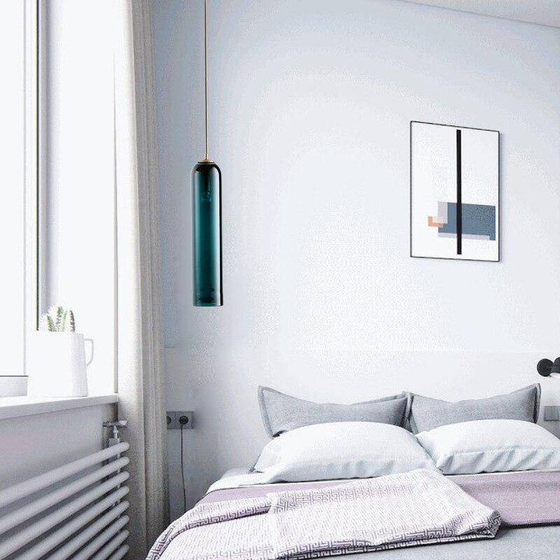Suspension LED cylindre en verre Creative