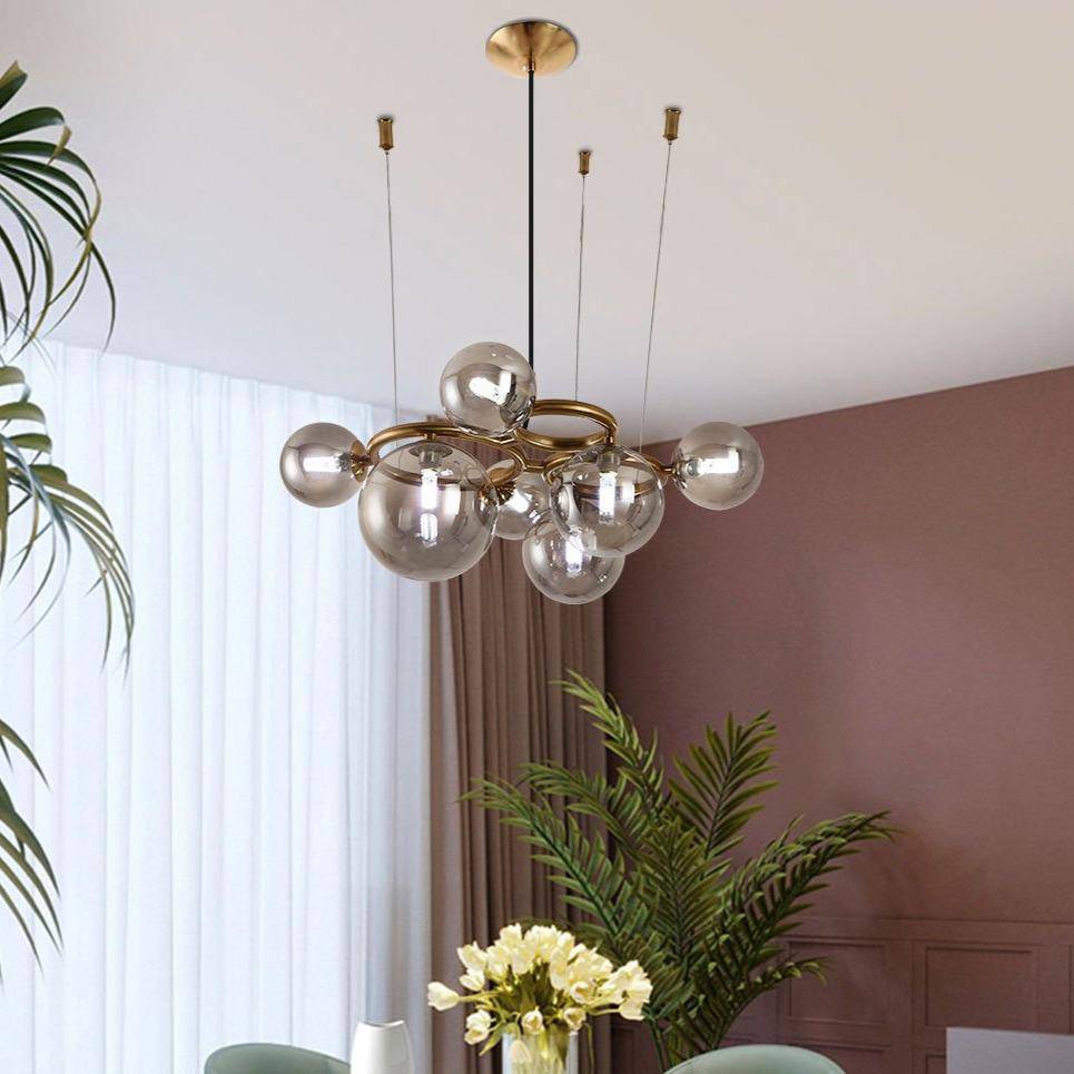 Lustre à LED en verre pour salle à manger