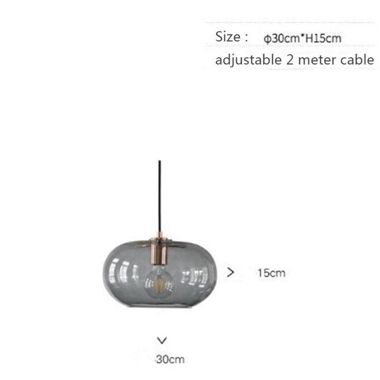 Suspension design Pannas en verre arrondi