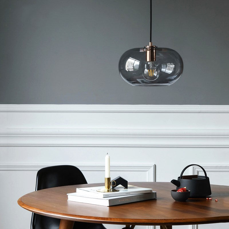 Suspension design Pannas en verre arrondi