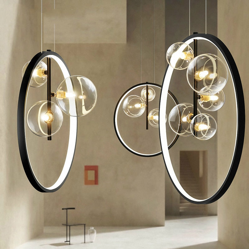 Suspension LED Cala Glass Bubble Ring