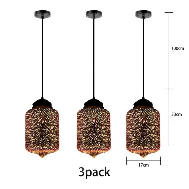 Suspension Kaili Multicolore 3D