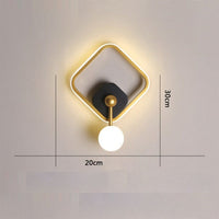 Applique murale Oryna - design géométrique avec boule suspendue