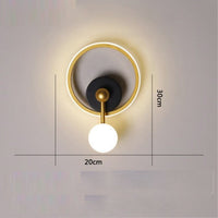 Applique murale Oryna - design géométrique avec boule suspendue