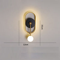 Applique murale Oryna - design géométrique avec boule suspendue