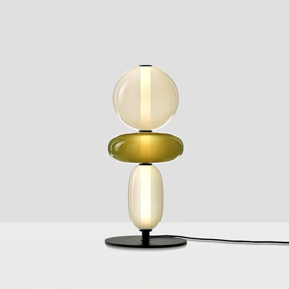 Lampe à poser LED Albane en forme de pierres