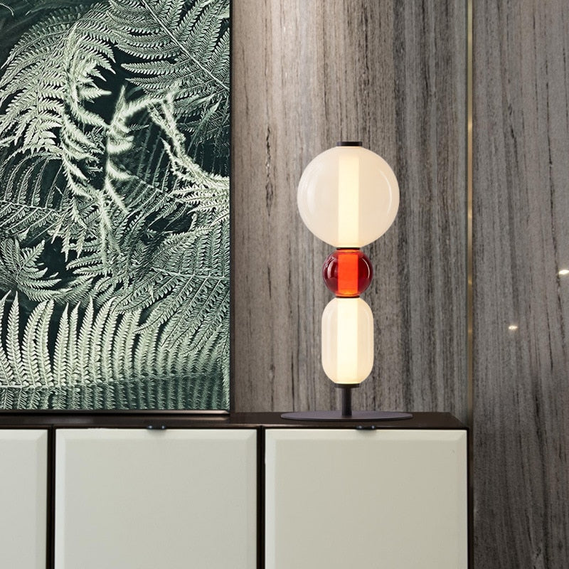 Lampe à poser LED Albane en forme de pierres