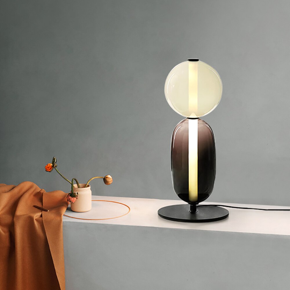 Lampe à poser LED Albane en forme de pierres