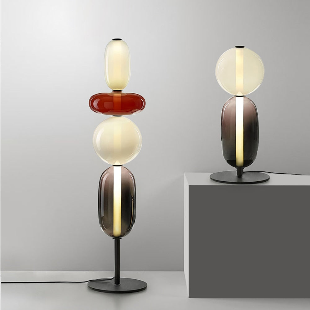 Lampe à poser LED Albane en forme de pierres