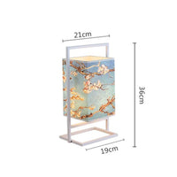 Lampe de bureau rétro blanche en tissu et métal Miot