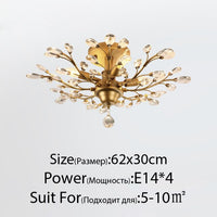 Plafonnier Cristal Floral Branché