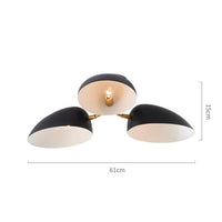 Plafonnier Ranya : Moderne avec 3 lampes en métal.