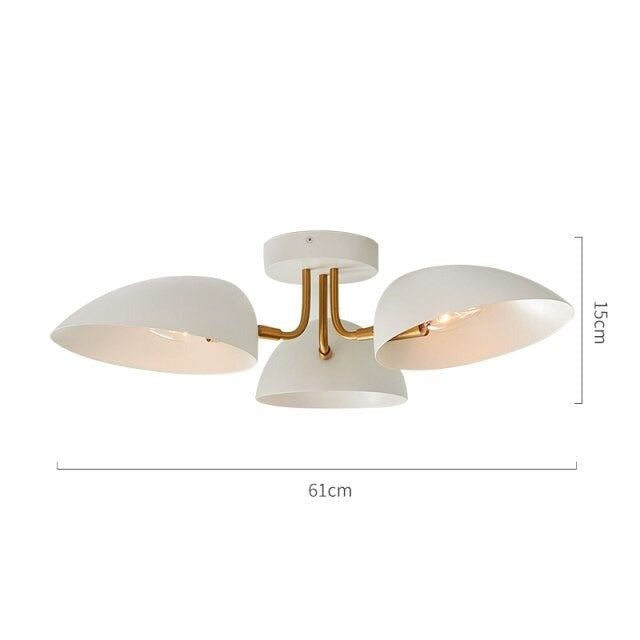 Plafonnier Ranya : Moderne avec 3 lampes en métal.