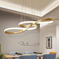 Lustre Moderne avec Symboles d'Infini Métalliques Kemena