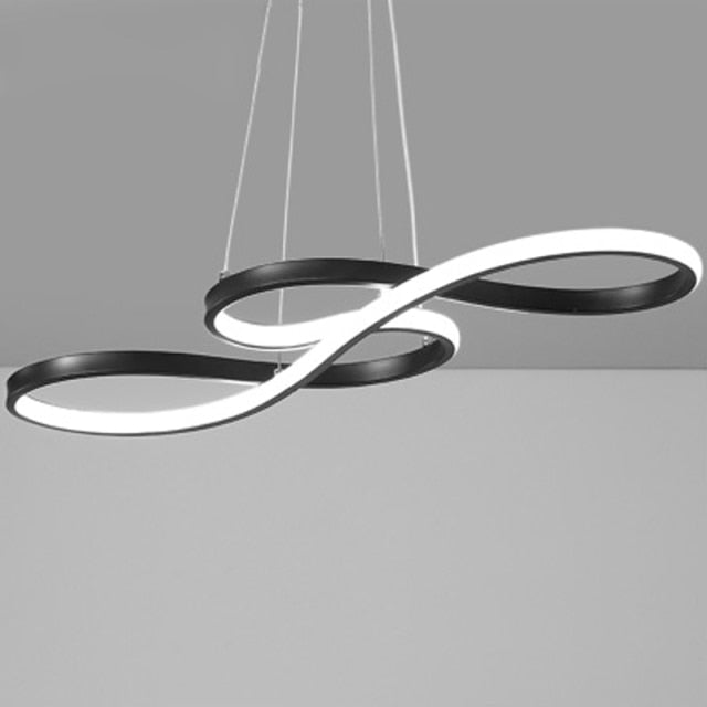 Lustre Moderne avec Symboles d'Infini Métalliques Kemena