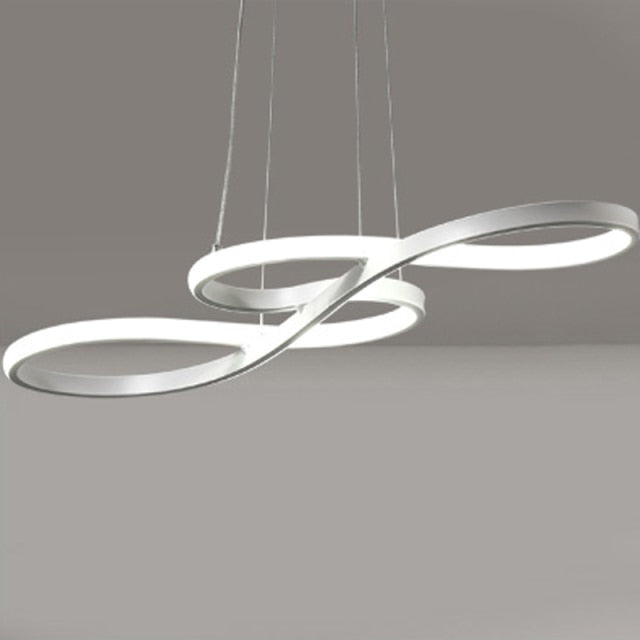 Lustre Moderne avec Symboles d'Infini Métalliques Kemena
