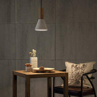 Suspension design en bois et ciment - Studio Variaté