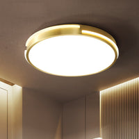 Plafonnier circulaire moderne en métal doré Royss