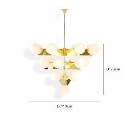 Lustre pyramidale doré Ariana