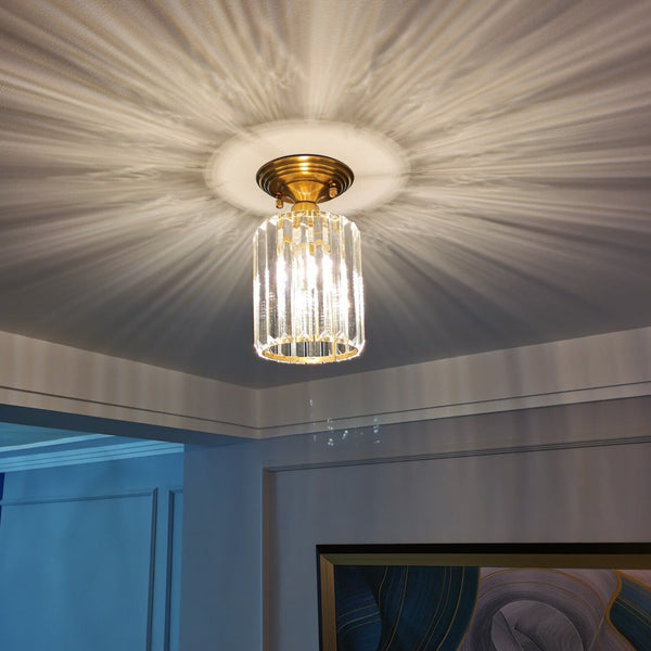 Plafonnier Luxury Lylia en cristal cylindrique