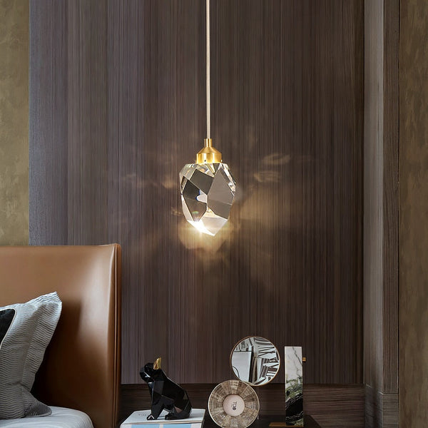 Luminaire suspendu LED Tyana en cristal