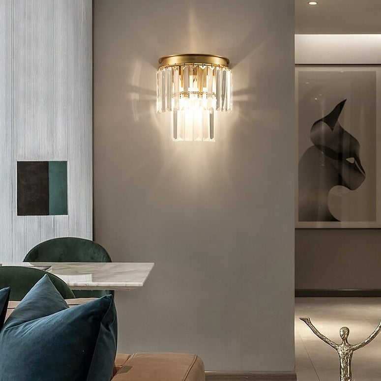 Applique murale LED en cristal Kleon