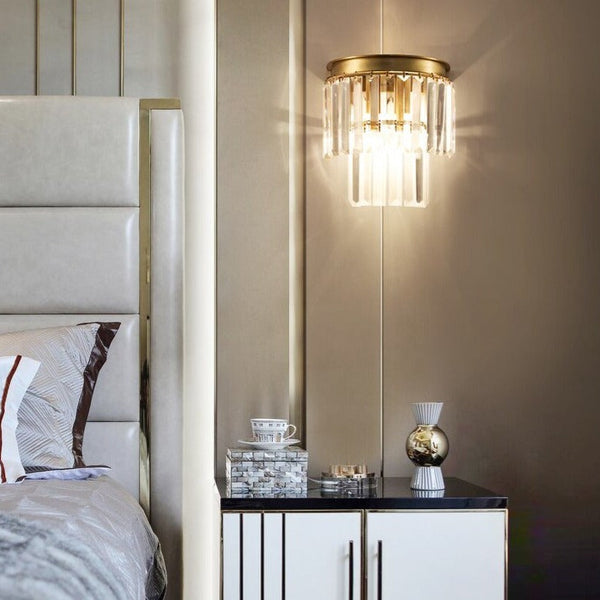Applique murale LED en cristal Kleon