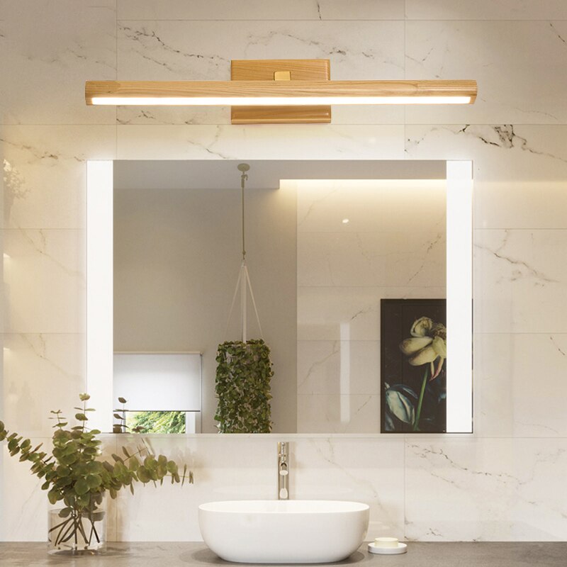 Applique murale LED scandinave en bois rectangulaire Andoitza.