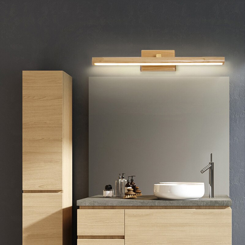 Applique murale LED scandinave en bois rectangulaire Andoitza.