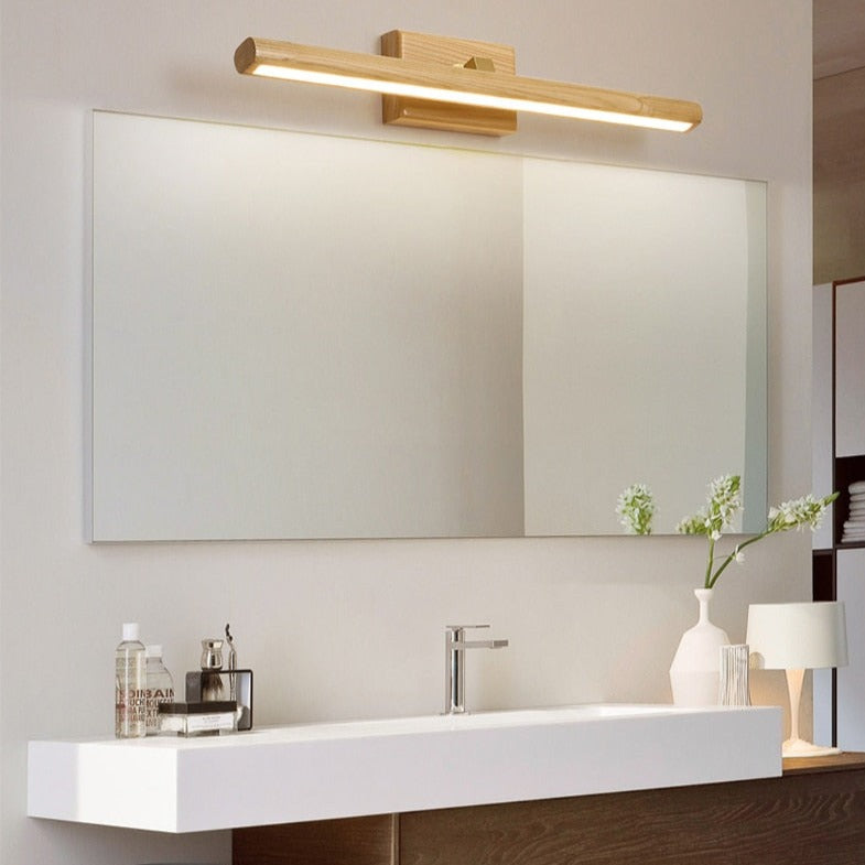 Applique murale LED scandinave en bois rectangulaire Andoitza.