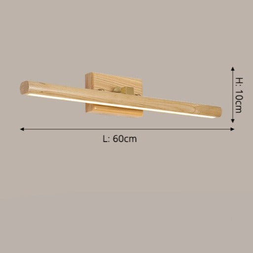Applique murale LED scandinave en bois rectangulaire Andoitza.