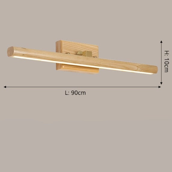 Applique murale LED scandinave en bois rectangulaire Andoitza.