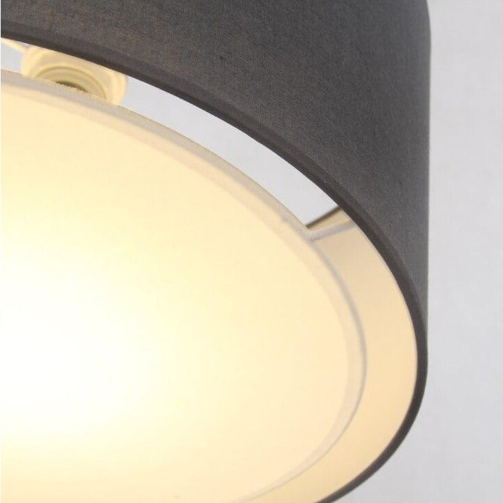 Lampadaire Atmosphere avec abat-jour en tissu arrondi