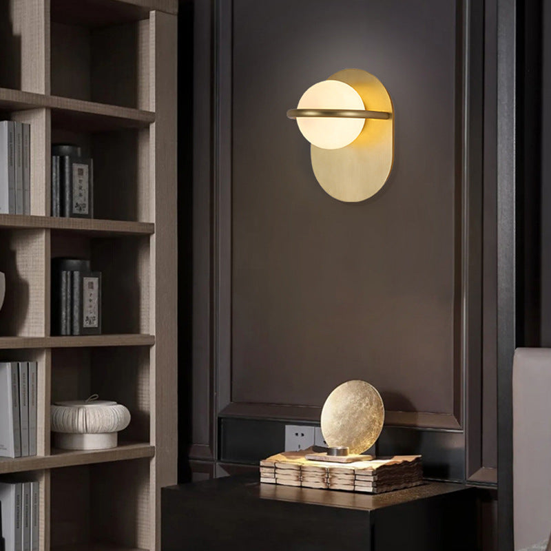Applique murale LED design dorée Loopi