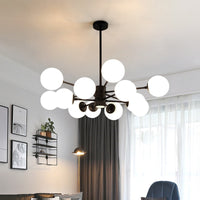 Lustre à bras en verre transparent de style moderne