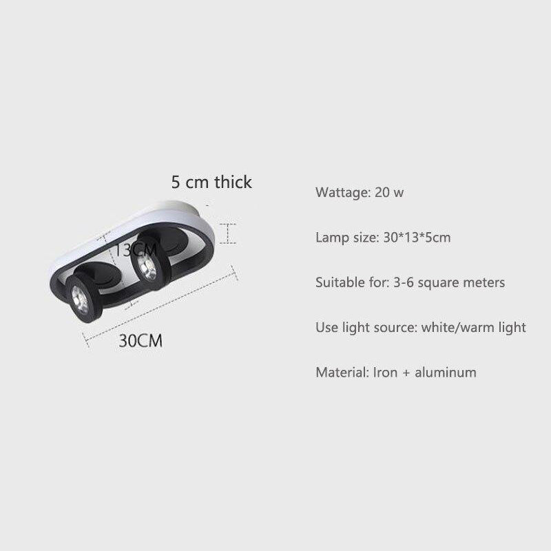 Plafonnier LED ovale rotatif - Charly
