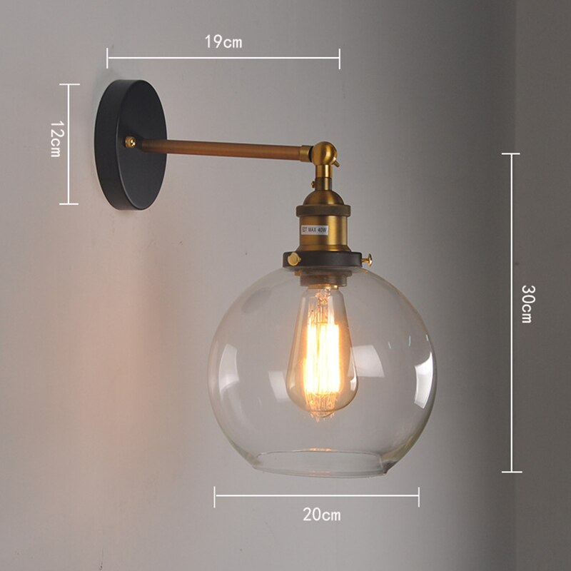 Applique murale design "Globe d'or"