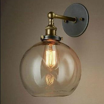 Applique murale design "Globe d'or"