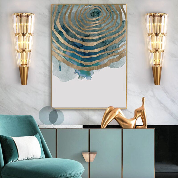Applique Murale LED Conique en Verre Doina