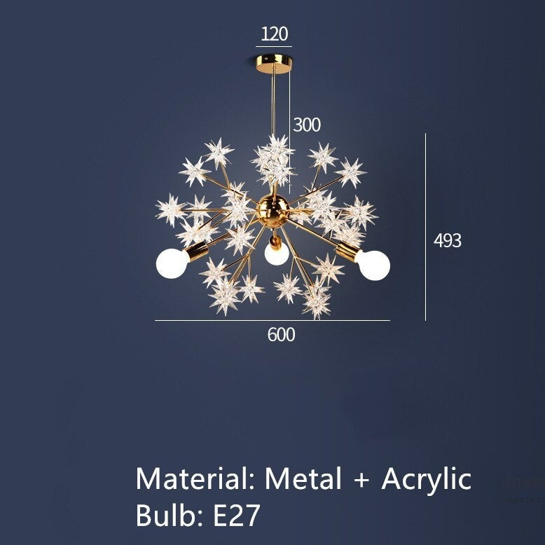 Lustre Métallique Étoiles Étincelantes Tanit