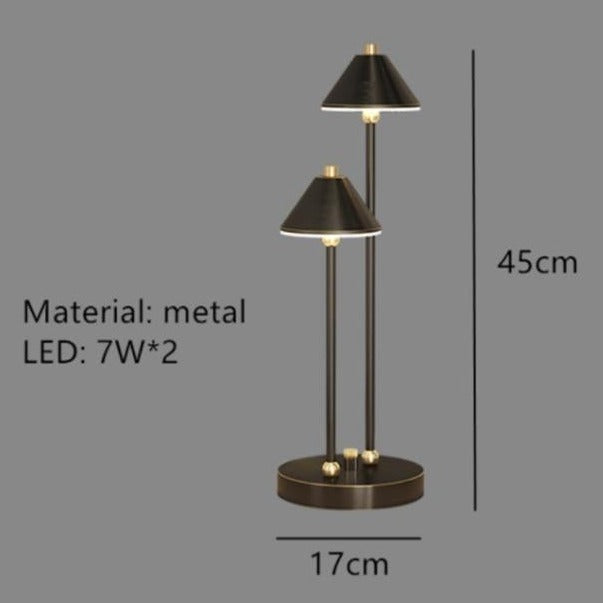 Lampe LED à double bras et abat-jour Irma