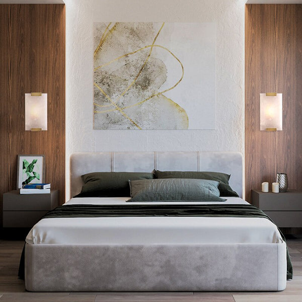 Applique Murale LED Rectangulaire en Marbre Zinerva Moderna