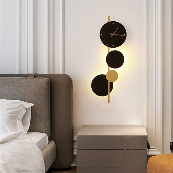 Applique murale LED Scony avec horloge