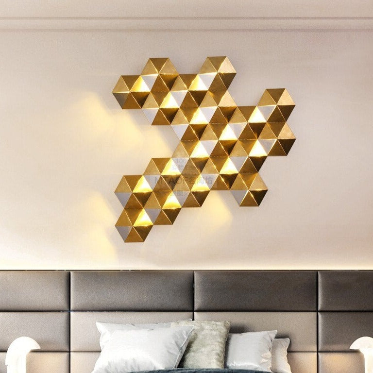 Applique murale LED Ruche Dorée Zaida