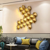 Applique murale LED Ruche Dorée Zaida